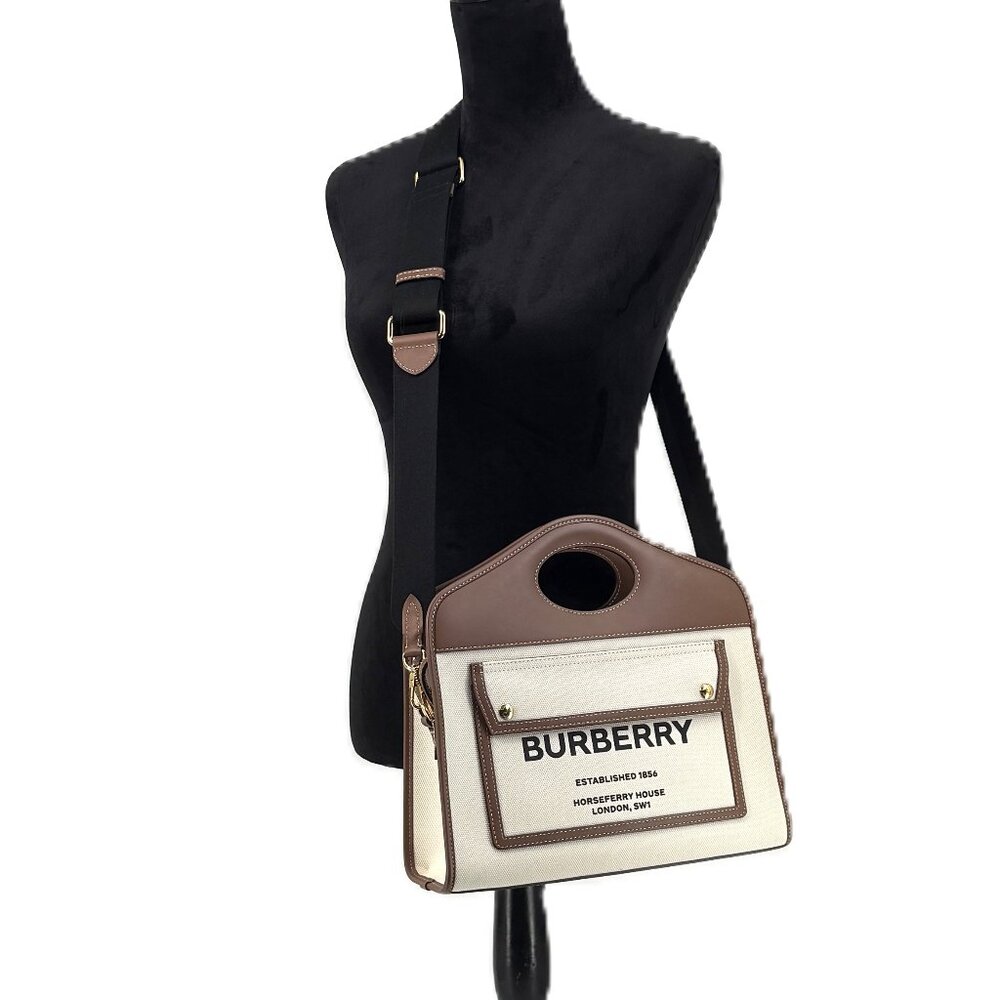 Burberry Pocket Bag Natural / Malt Brown